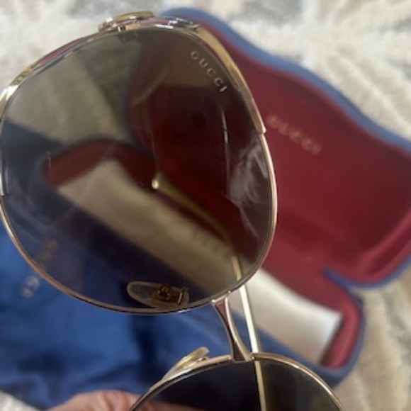 GUCCI Gradient Oversize Open Temple Round Sunglasses - Picture 4 of 6